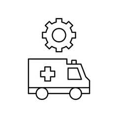 ambulance settings icon design