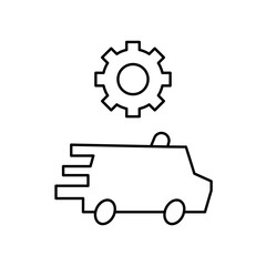 ambulance settings icon design