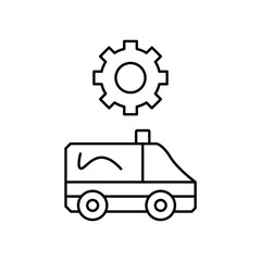ambulance settings icon design
