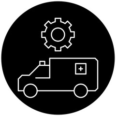 ambulance settings icon design