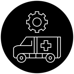 ambulance settings icon design