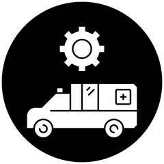 ambulance settings icon design