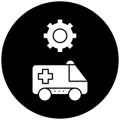  ambulance settings icon design