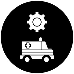  ambulance settings icon design