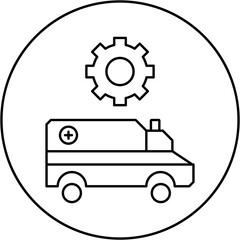  ambulance settings icon design