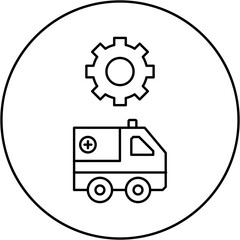  ambulance settings icon design