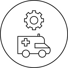 ambulance settings icon design