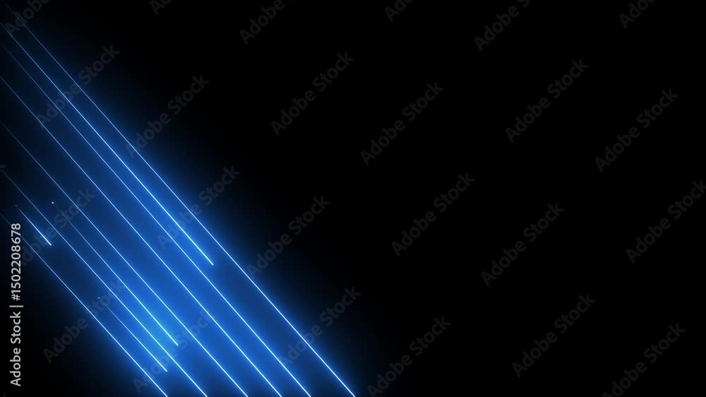 Poster glowing neon lights blinking lines moving animation. colorful neon line moving on background. saver 