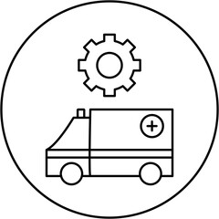  ambulance settings icon design