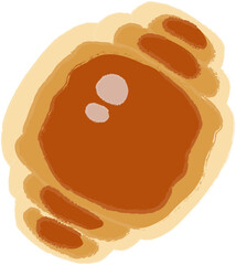 シンプルなロールパンのイラスト
