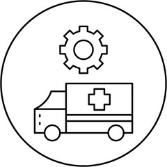 ambulance settings icon design