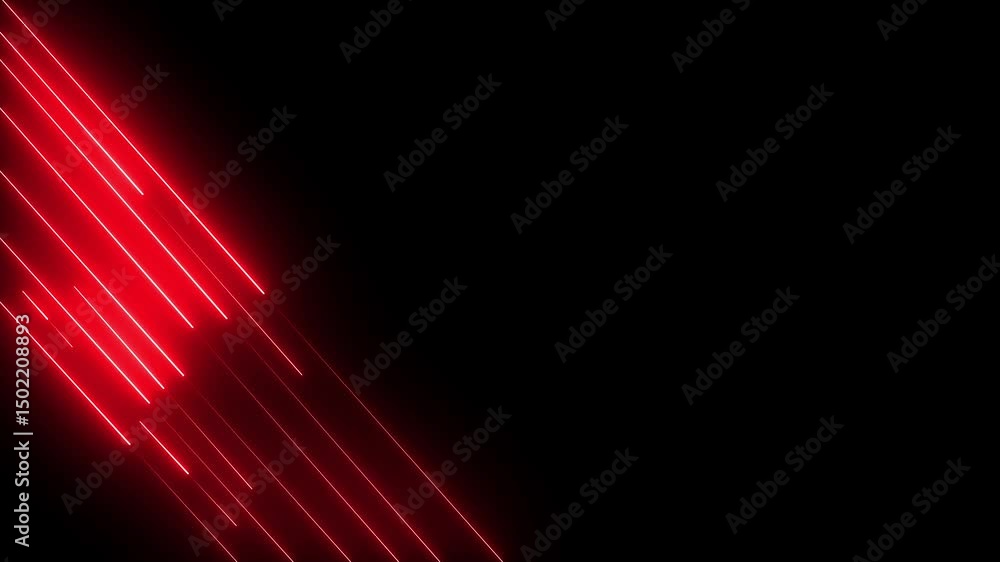 Poster glowing neon lights blinking lines moving animation. colorful neon line moving on background. saver 