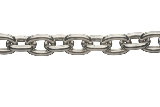 silver chain isolated on white background