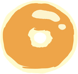 シンプルなベーグルのイラスト
