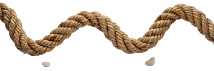 rope and stones on transparent background