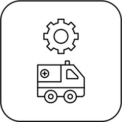 ambulance settings icon design