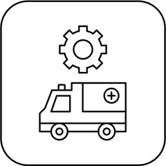 ambulance settings icon design