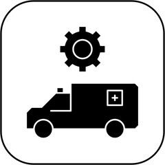 
ambulance settings icon design