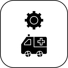 
ambulance settings icon design