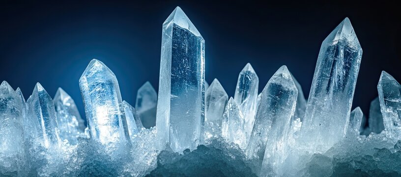 Cluster of crystalline quartz gems