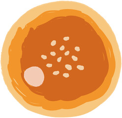 シンプルなあんぱんのイラスト
