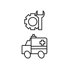 ambulance repair icon design
