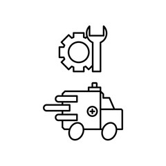 ambulance repair icon design