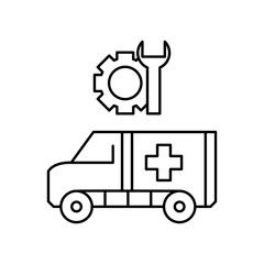 ambulance repair icon design