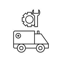 ambulance repair icon design