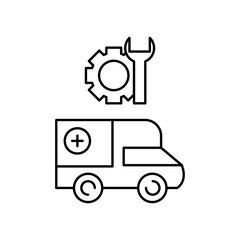 ambulance repair icon design