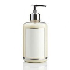 Obraz premium Refillable shampoo dispenser with label