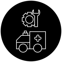 ambulance repair icon design