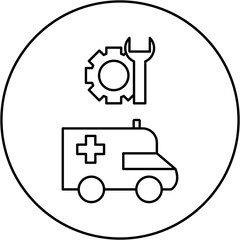 ambulance repair icon design