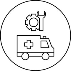 ambulance repair icon design