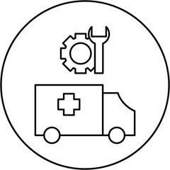 ambulance repair icon design