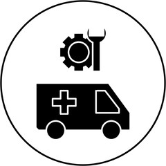 ambulance repair icon design