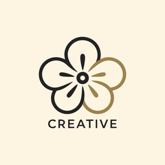 Vibrant flower logo design capturing nature-inspired creativity and charm for professional branding.