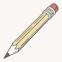 pencil icon vector .white background