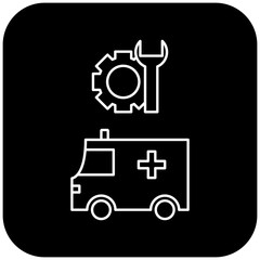 Fototapeta premium ambulance repair icon design