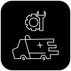 ambulance repair icon design