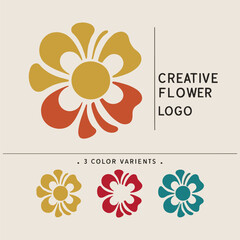 Charming flower logo design that embodies creativity and elegance for brand identity.