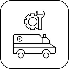 ambulance repair icon design
