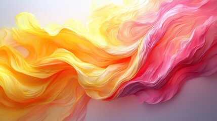 Motion Art Formed By Swirling Yellow and Pink Bloom Trails Over Minimalist Surfaces With Detailed Texture Gradients
