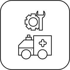 Obraz premium ambulance repair icon design