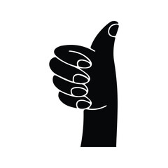 Thumbs Up Icon. Hand With Thumbs Up Gesture Illustration. Ok And Agree Sign. Support And Like Symbol.