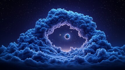 Nostalgia Wrapped In a Floating Violet Cloud Shaped Like a Fading Planet Slowly Orbiting a Star From Memory