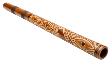 Authentic Aboriginal Flute. PNG.