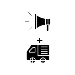 ambulance speaker icon design