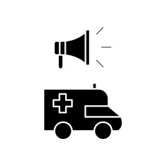 ambulance speaker icon design