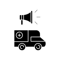 ambulance speaker icon design